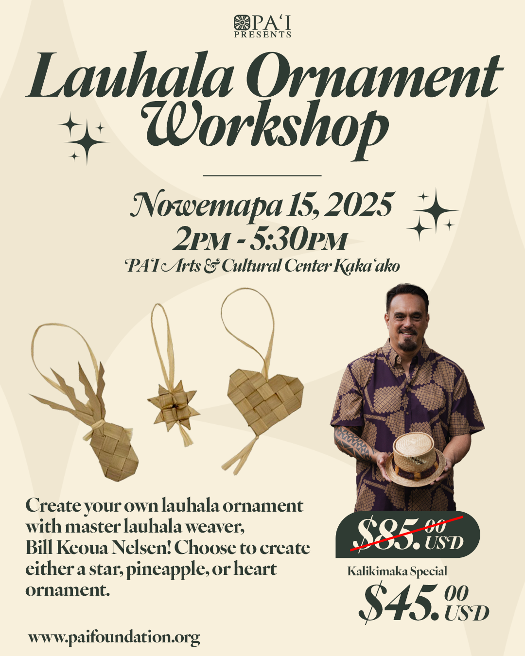 Lauhala Ornament Workshop